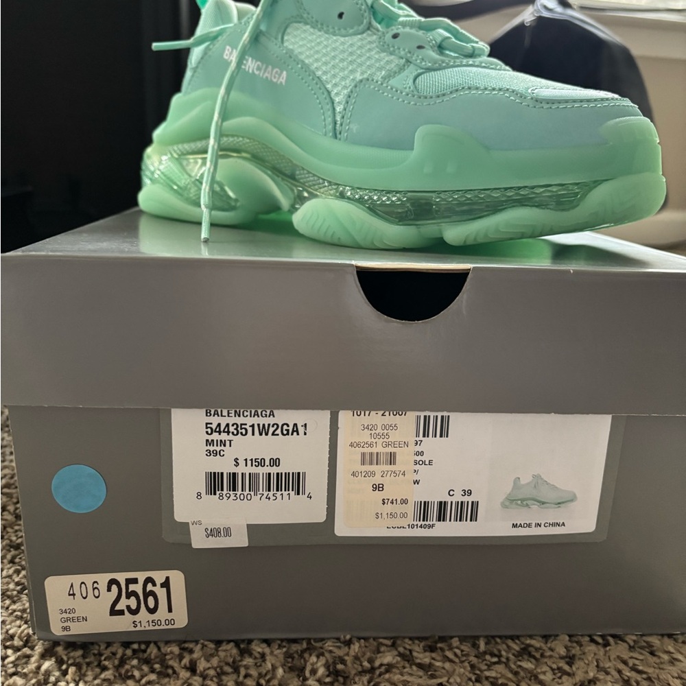 Balenciaga Mint Green Sneakers - Picture 4 of 4